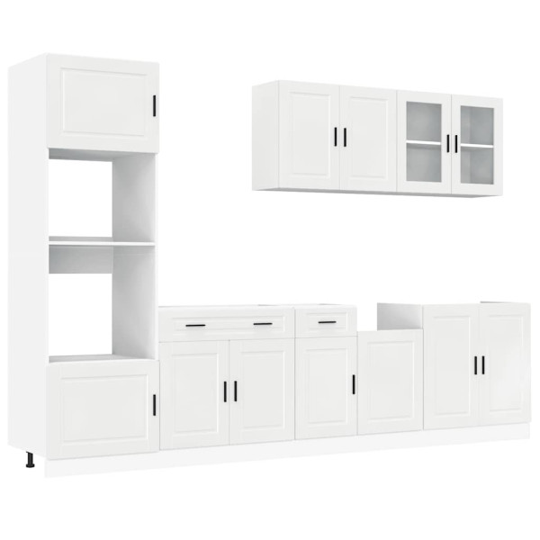 Mueble cocina Kalmar blanco de alto brillo 7 pzas M 2