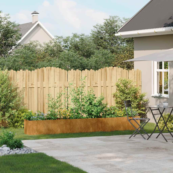 Jardinera oxidada 280x40x40 cm acero corten M 3