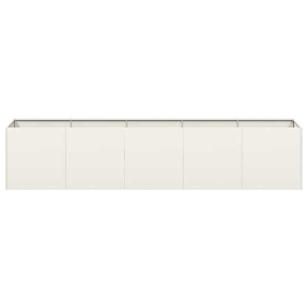 Vaso floreira 200x40x40 cm aço laminado a frio branco M 4