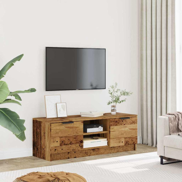 Mueble de TV madera contrachapada madera antigua 102x35x36.5 cm M 3