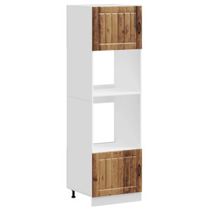 Armarios para horno 2 uds Kalmar madera vieja madera ingeniería H