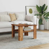 Mesa de centro madera contrachapada madera antigua 60x60x42 cm 3