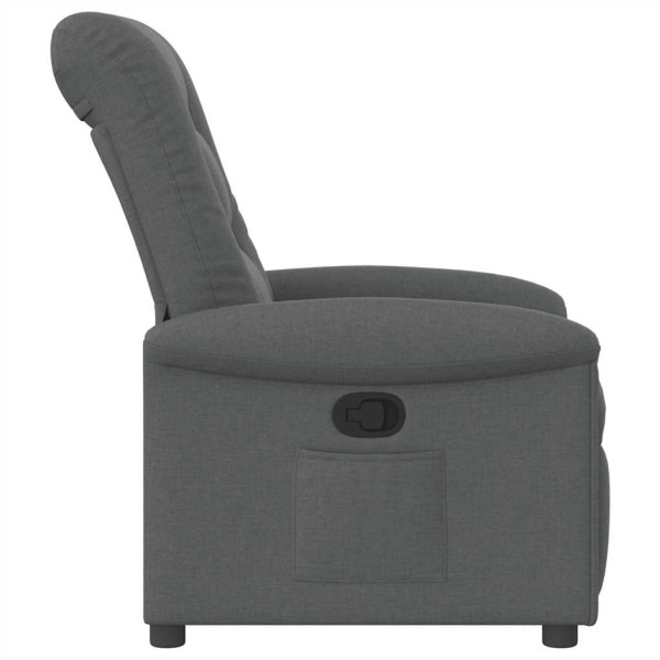 Sillón reclinable de tela gris oscuro M 4