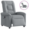 Sillón reclinable eléctrico tela gris claro 2