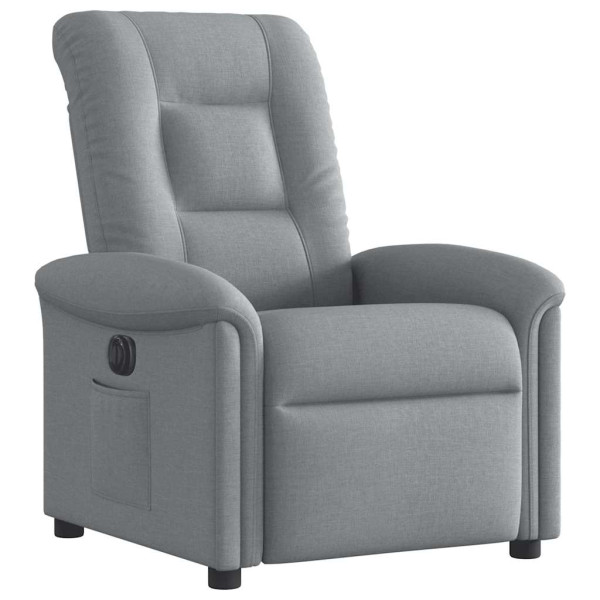 Sillón reclinable eléctrico tela gris claro M 5