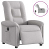 Sillón reclinable eléctrico de tela gris nube 1