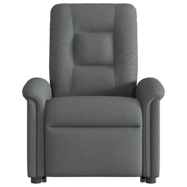 Sillón reclinable elevable de tela gris oscuro M 4