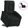 Sillón eléctrico reclinable elevable de tela negro 1