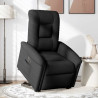 Sillón eléctrico reclinable elevable de tela negro 3