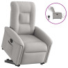 Sillón eléctrico reclinable elevable de tela gris nube 1