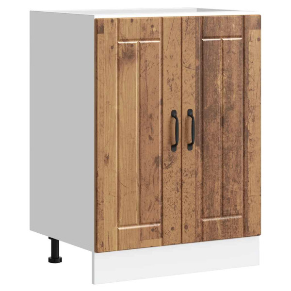 Mueble bajo fregadero Lucca madera contrachapada madera antigua D