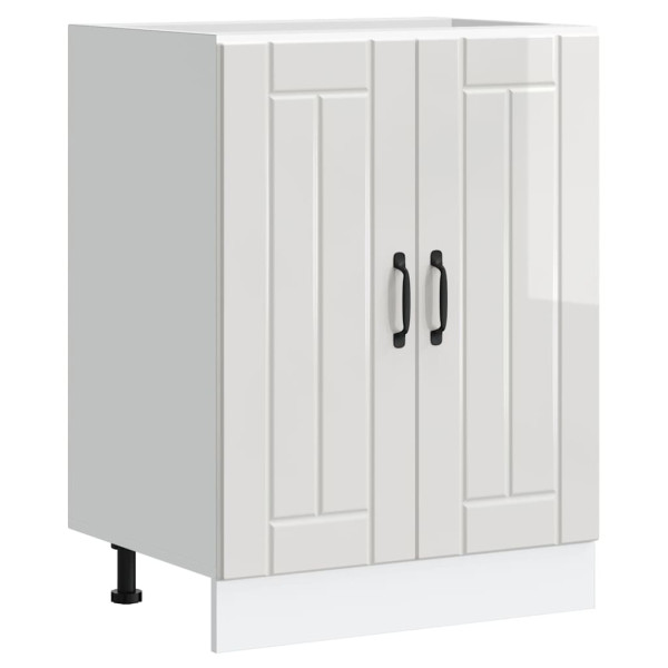 Mueble bajo para fregadero Lucca blanco brillante D