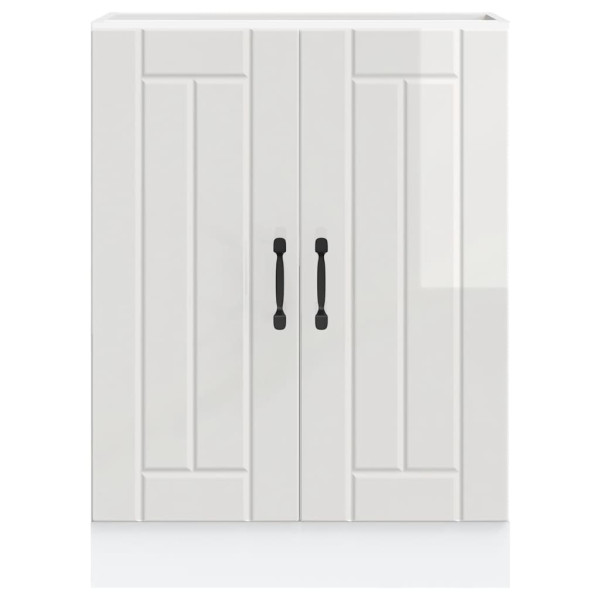 Mueble bajo para fregadero Lucca blanco brillante M 4