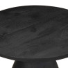 Mesa auxiliar madera maciza de mango negra Ø50x40 cm 5