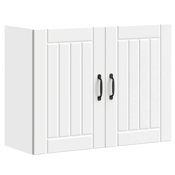 Armario de pared de cocina Lucca madera ingeniería blanca D