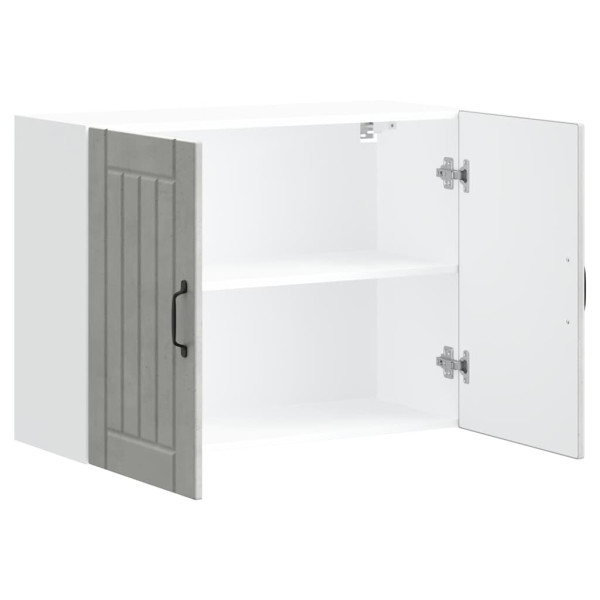 Armario de pared cocina Lucca madera contrachapada gris cemento M 5