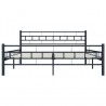 Estrutura de cama 140x200 cm aço preto 4