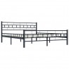 Estructura de cama de acero negro 160x200 cm 2