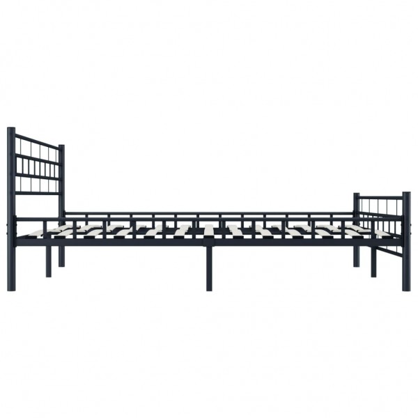 Estructura de cama de acero negro 160x200 cm M 3