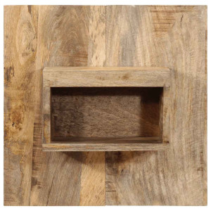 Mesita de noche madera maciza de mango 50x27x50 cm H