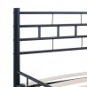 Estructura de cama de acero negro 200x200 cm 5