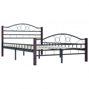 Estructura de cama de metal negro 120x200 cm H