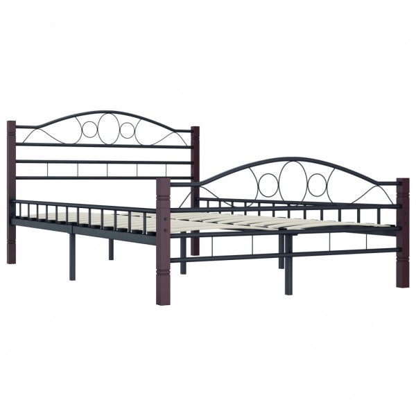 Estructura de cama de metal negro 120x200 cm M 2