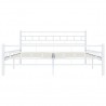 Estrutura de cama metal 140x200 cm branco 3