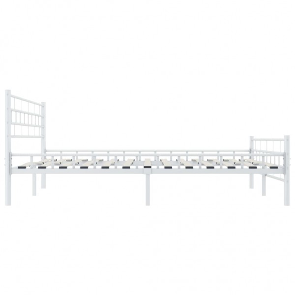 Estrutura de cama metal 140x200 cm branco M 4