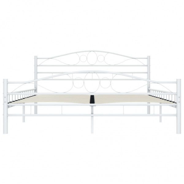 Estructura de cama de metal blanca 160x200 cm M 3