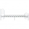 Estructura de cama de metal blanco 200x200 cm 4