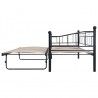 Estructura de cama de acero negra 180x200/90x200 cm 4