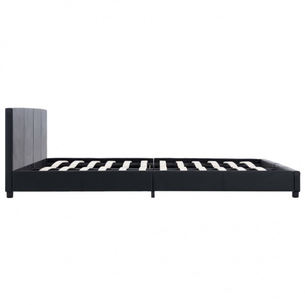 Cama canapé hidráulica cuero sintético negro 180x200 cm M 4