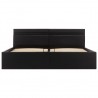 Cama hidráulica LED c/ arrumação 180x200cm couro artifi. preto 5