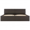 Cama canapé hidráulica con LED cuero sintético gris 160x200 cm 5