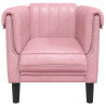 Sillón de terciopelo rosa 4