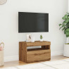 Mueble de TV luces LED madera roble artisan 60x35x40 cm 4