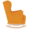Silla mecedora de tela amarillo oscuro 74x90x102 cm 5
