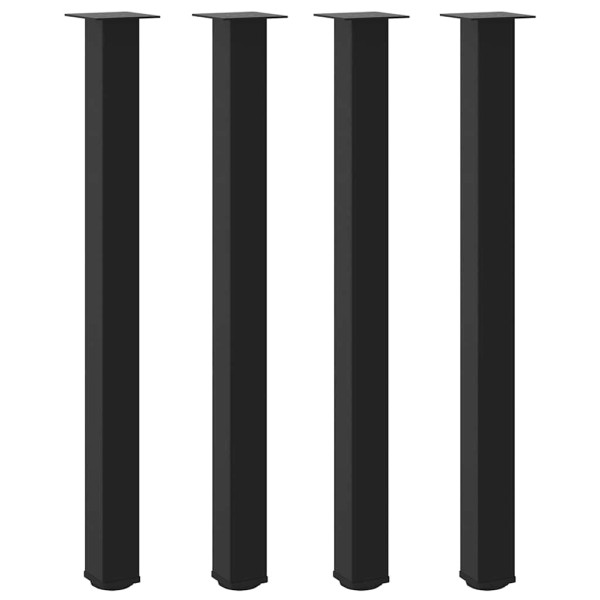 Patas para mesa de centro 4 uds acero negro 110-112 cm M 2