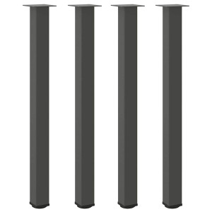 Pés para mesa de bar 4 peças antracite 110-112 cm aço H