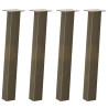Pés de mesa de console 4 peças aço natural 72 cm aço 2