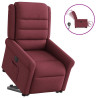 Sillón eléctrico reclinable elevable de tela rojo tinto 1