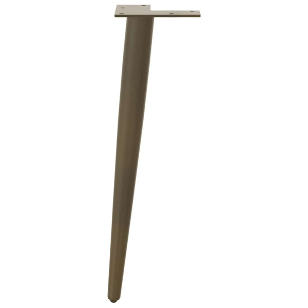 Patas para mesa de centro cónicas 4 uds acero natural 30-31cm M 5