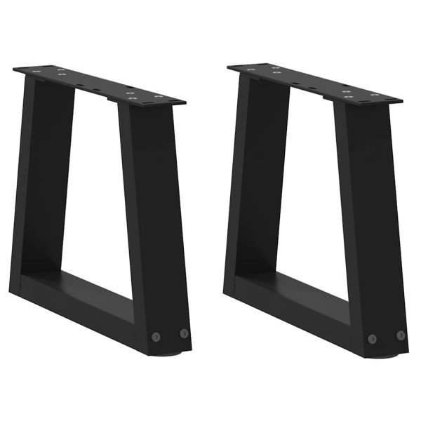 Patas para mesa de comedor forma V 2 uds negro 40x(30-31.3) cm D