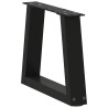 Patas para mesa de comedor forma V 2 uds negro 40x(30-31.3) cm 4