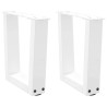 Pés para mesa de centro em V 2 peças Branco 30x(30-31.3) cm Aço 1