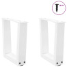 Patas para mesa de comedor forma V 2 uds blanco 30x(30-31.3) cm 3