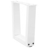 Patas para mesa de comedor forma V 2 uds blanco 30x(30-31.3) cm 4