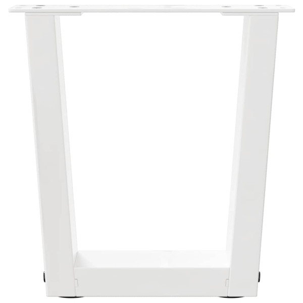 Patas para mesa de comedor forma V 2 uds blanco 30x(30-31.3) cm M 5