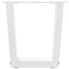 Patas para mesa de comedor forma V 2 uds blanco 30x(30-31.3) cm 5